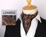 New Floral Paisley Men Cashew Tie Wedding Formal Cravat Ascot Scrunch Self British Gentleman Polyester Soft Neck Tie Luxury