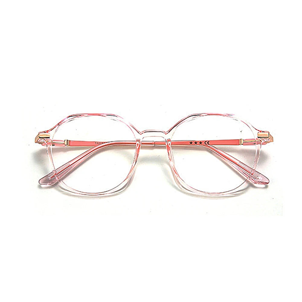 Fashion Women Anti Blue Light Glasses Blue Light Blocking Eyewear Luxury Brand Round Optical Spectacle Frame Computer Glasses