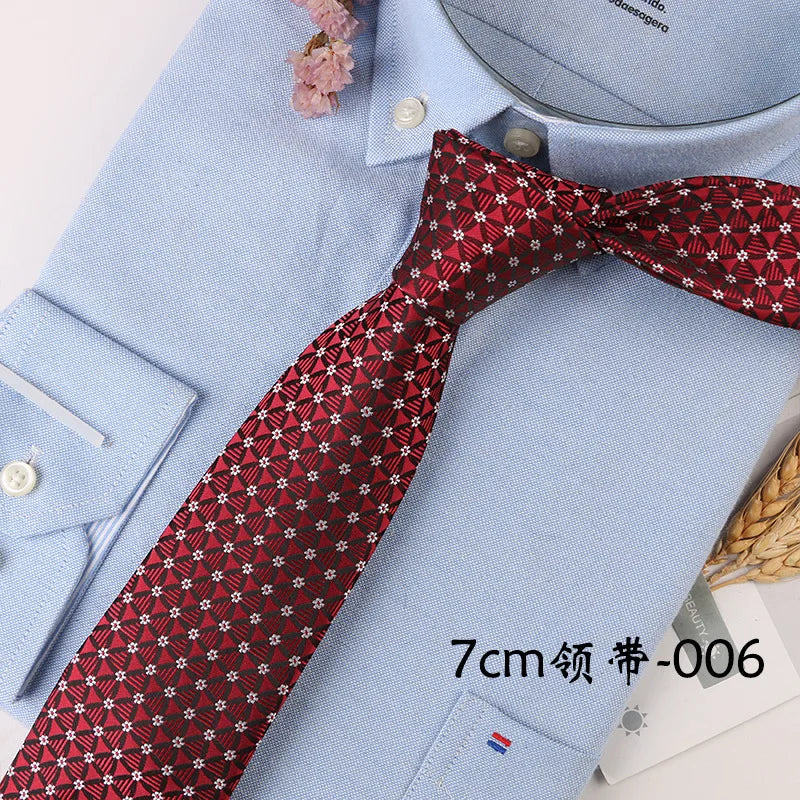 Corbata Hombre corbata 7cm Ties For Men Luxury Blue Stripes Necktie Business Corbatas Para Hombre Mariage Gift Shirt Accessories