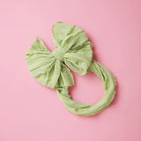 Baby Headband Big Bows For Girls Hair Accessories Jacquard Toddler Wide Headwrap Soft Newborn Hairband Elastic Kids Turban