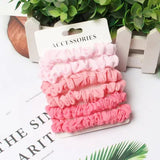 6Pack Women Elastic Hair Bands Cute Hair Ties Gum Print Girls Scrunchies Set Ponytail Holder Small Scrunchy Hair Accessories