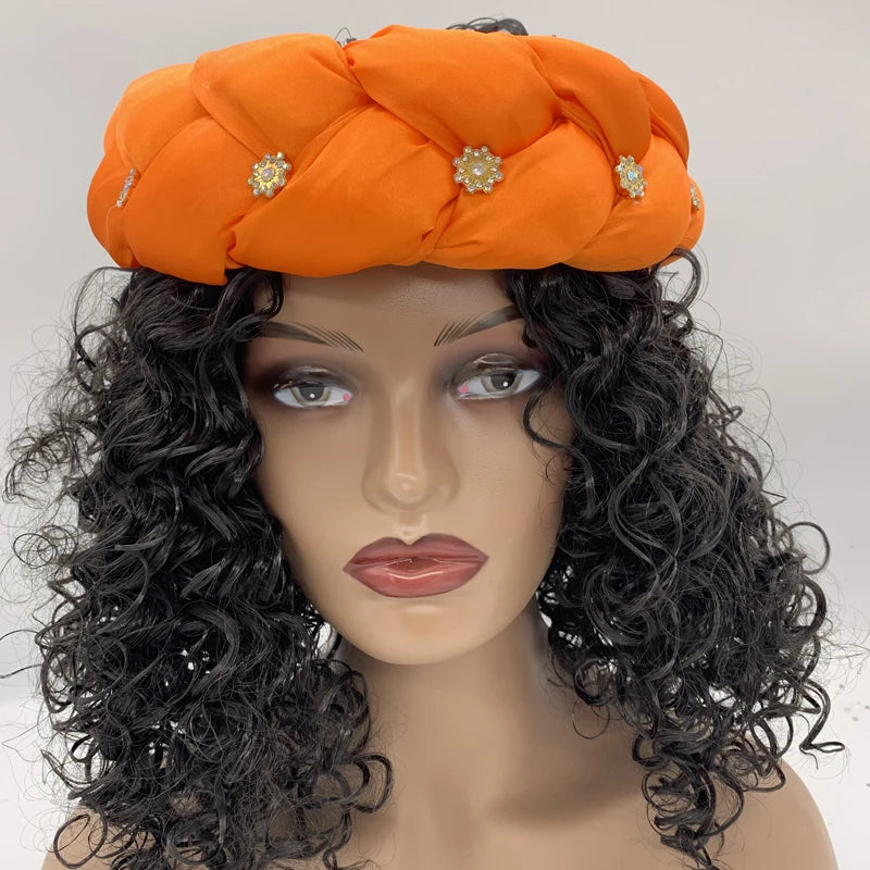 Latest Exaggerated Satin Twist Braids Headband Handmade African Headtie Nigerian Wedding Gele Women Turbans Ladies Head Wraps