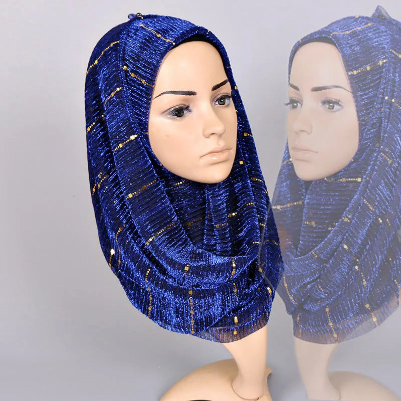 JTVOVO RUNMEIFA 2021 New Corduroy Phnom Penh Muslim Fashion Turban Hijab Femme Musulman Dubai Indian Arabian Scarf Shawl Islam