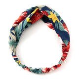 Women Girls Summer Bohemian Hair Bands Print Headbands Retro Cross Turban Bandage Bandanas HairBands Hair Accessories Headwrap