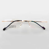 Titanium Eyeglasses Rimless Optical Ultralight Glasses Frame No Screw Prescription Spectacle Frameless Glasses Eyeglasses B2