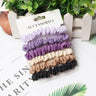 6Pack Women Elastic Hair Bands Cute Hair Ties Gum Print Girls Scrunchies Set Ponytail Holder Small Scrunchy Hair Accessories