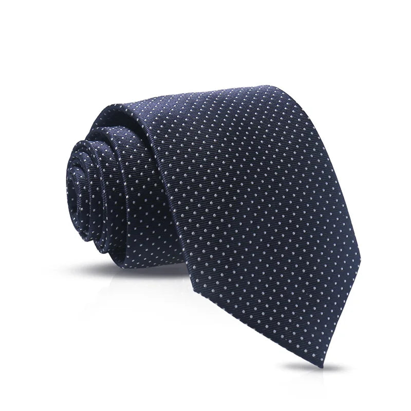 HUISHI 8cm Dot Neckties Skinny Fashion Business Men Polyester Microfiber Neck Tie Polka Check Men Neckie For Gentlemen Wedding