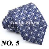 New Men's Formal Tie Striped Blue Gray Necktie 8cm Wide Tie Gift For Man Office Wedding Party Cravat Man Accessories Daily Wear