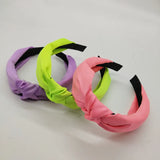 Fashion Top Knot Satin Headbands Wide Fabric Makeup Hairbands for Women Girls Ladies Washing Hair Hoops Bezel Hair Accessories