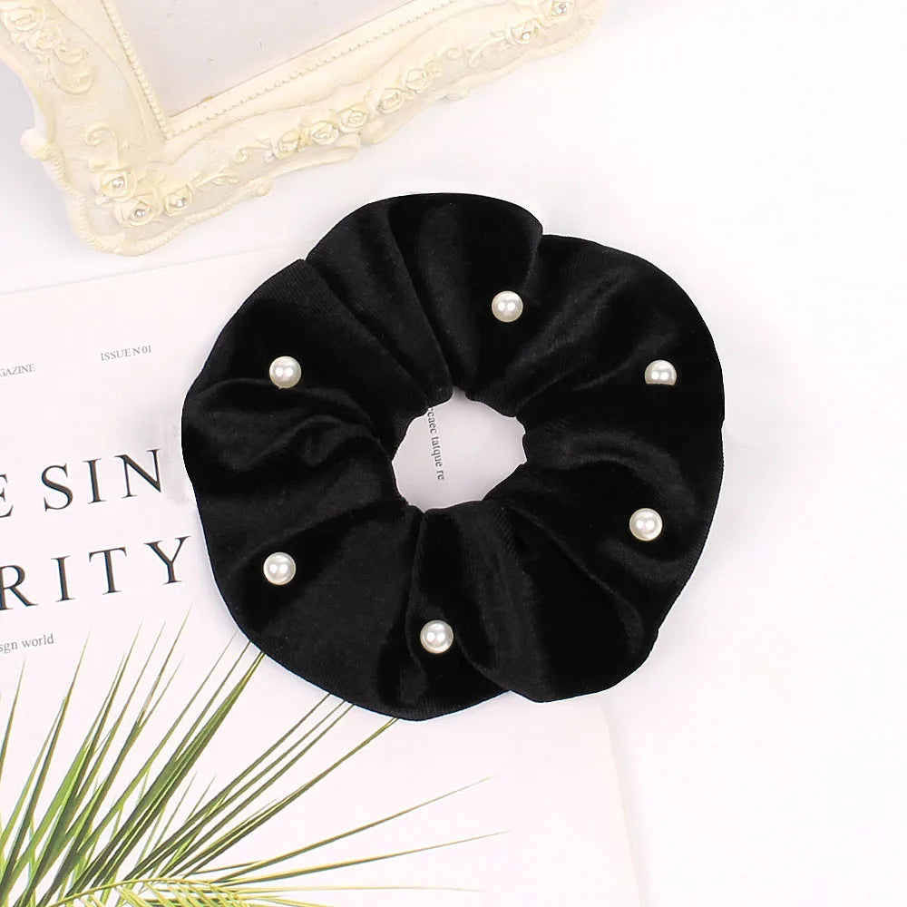Velvet Scrunchie Women Girls Elastic Hair Rubber Bands Accessories Gum For Women Tie Hair Ring Rope Ponytail Holder Headdress