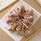Hot Girls Super Wide Smooth Colorful Hair tie Hair Elastics Bands for Hair Large Satin Scrunchie Hair Accessories 2021 for Women