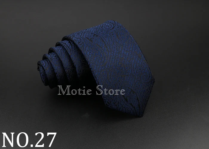 Men Jacquard Woven Tie Classic Plaid Striped Ties Fashion Polyester Necktie For Wedding Business Party Suit Dress Gravatas Gift