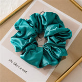 Hot Girls Super Wide Smooth Colorful Hair tie Hair Elastics Bands for Hair Large Satin Scrunchie Hair Accessories 2021 for Women