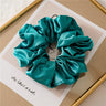 Hot Girls Super Wide Smooth Colorful Hair tie Hair Elastics Bands for Hair Large Satin Scrunchie Hair Accessories 2021 for Women