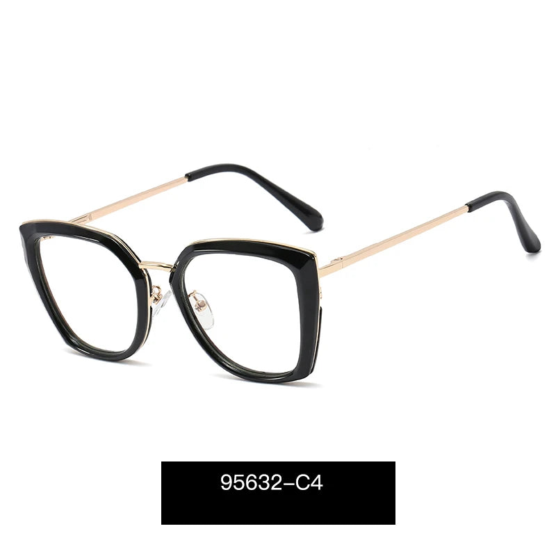 Blue Light Blocking Glasses Frame Women Fashion Eyewear Prescription UV400 Stylish Female Optical Spectacles Anti-Reflective