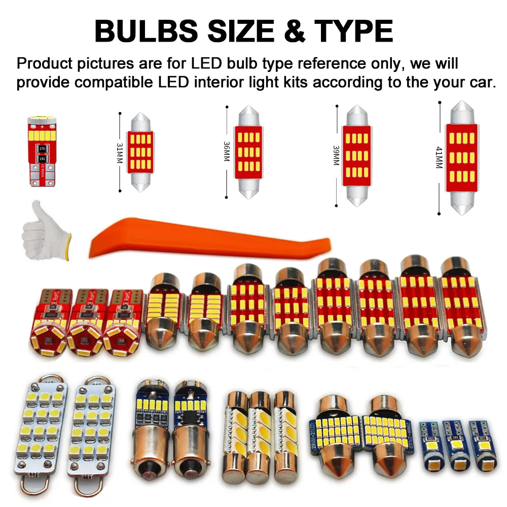 14Pcs Canbus LED Interior Vanity Mirror Roof Light Kit For Mini R56 Cooper One JCW 2007 2008 2009 2010 2011 2012 2013 Car Bulbs