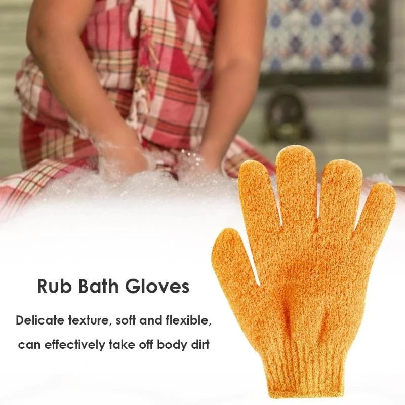 Five Fingers Bath Gloves Household Shower Towel Scrub Body Wash Children Home Supply Elastic Wipe Back Bathing Cleaning Gloves