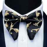 Ricnais Fashion Silk Pasley Floral Big Bowtie Yellow Red Jacquard Bow Tie For Men Business Wedding Party Ties Gigt Accessories