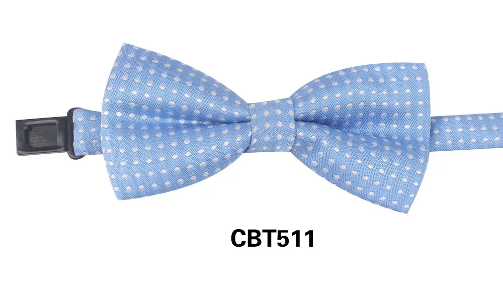 NEW Dots Children Bowtie Fashion Neckwear Adjustable Unisex Bow Tie for Boy and Girl Polyester Pre-Tied