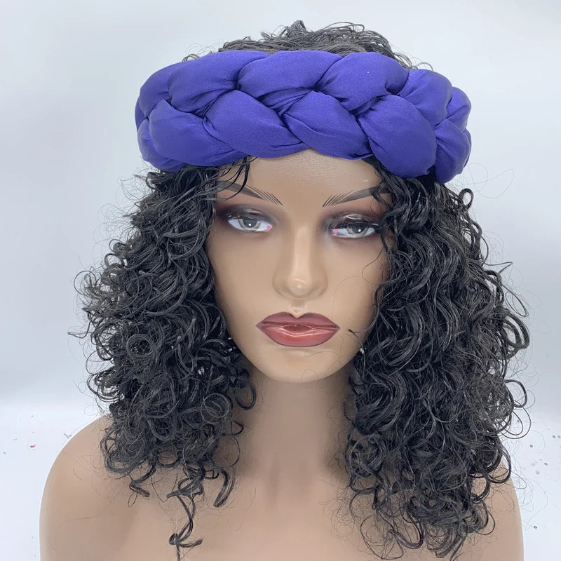 Bronzing Fabric Women's Headbands Elastic Braids Hair Bands Female Turban Cap Party Headwear Accessories Fashion Bandage Bandana