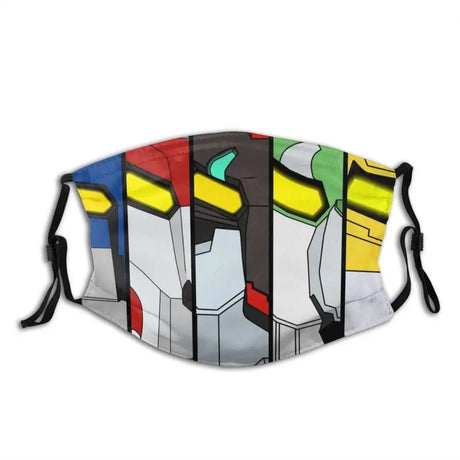 Voltron Lion Poster Funny Print Reusable Pm2.5 Filter Face Mask Voltron Voltron Lions