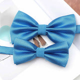 Solid Colorful Parent-Child Bowtie Set Classic Cute Family Butterfly Party Dinner Wedding Design Cute bow tie Accessory NO.1-15