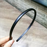 Women Classic Black Brown Plastic Headbands Thin Plain Matt Bright Color Hairbands Non-slip Hair Hoop For Girls Daily Wear