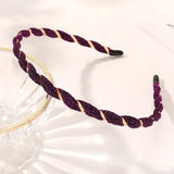 Organza Hairbands For Women Cross Weaving Hair Hoop Bands Korea Fashion Bright Silk Metal Headband Girls Hair Accessories Turban