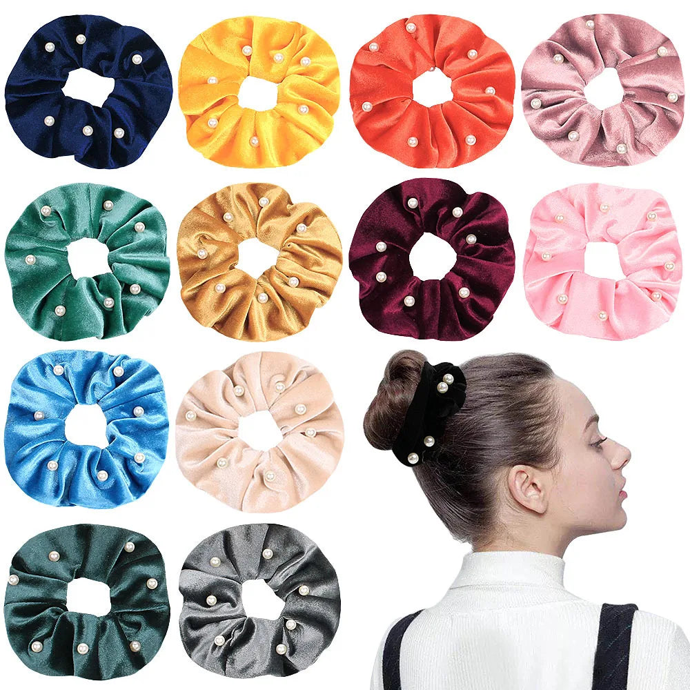 Velvet Scrunchie Women Girls Elastic Hair Rubber Bands Accessories Gum For Women Tie Hair Ring Rope Ponytail Holder Headdress