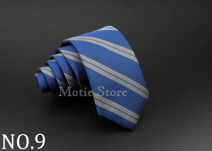 Men Jacquard Woven Tie Classic Plaid Striped Ties Fashion Polyester Necktie For Wedding Business Party Suit Dress Gravatas Gift