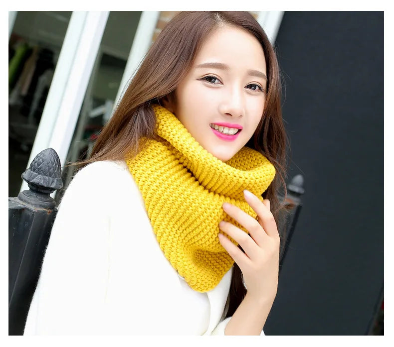 Winter Scarf Women Infinity Knitted Scarf Circle Neck Scarf women Super Chunky Loop Snood Unsex Solid Crochet