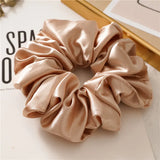 Hot Girls Super Wide Smooth Colorful Hair tie Hair Elastics Bands for Hair Large Satin Scrunchie Hair Accessories 2021 for Women