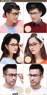 Men's And Women's Finished Myopia Glasses TR90 Frames And Aspherical Anti Blue Ray Photochromic Lenses SPH 0~-6.00 CYL 0~-2.00