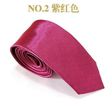 2019 Tie for Men women Slim Tie Solid color Necktie Polyester Narrow Cravat Party Formal Ties Fashion mens ties camisas mujer