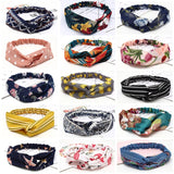 2020 Fashion Bohemian Headband Print Hairbands For Women Girls Vintage Cross Knot Turban Bandanas Headwear Hair Accessories
