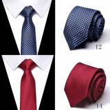 48Colors Classic 7.5cm Tie for Men Silk Tie Luxury Striped Slim Ties for Men Suit Cravat Wedding Party  Gravatas