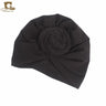 New Women cotton top knotted turban hat bonnet Hijab chemo cap headbands Female Muslim Hat Head Cover Night Cap Hair Accessories