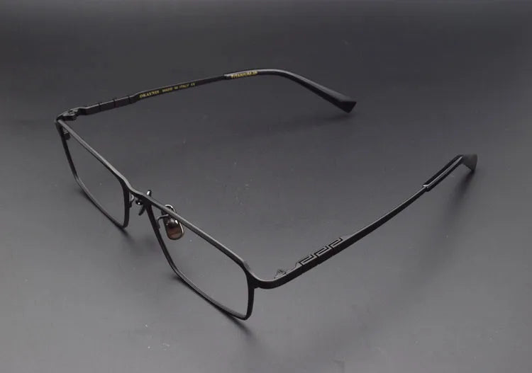 Pure Titanium Glasses Frame Men Titanium Alloy Prescription Eyeglasses Silver Super Light Spectacles Optical Glasses Frame