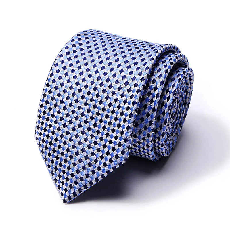 48Colors Classic 7.5cm Tie for Men Silk Tie Luxury Striped Slim Ties for Men Suit Cravat Wedding Party  Gravatas