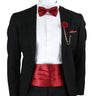 New Fashion Mens Cummerbund Bow Tie Brooch Set Black Red Blue   Waist Seal For Formal Tuxedo Business Suit Dinner Accessories