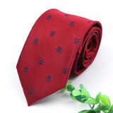 Skull Ties For Men New Casual Slim Classic Polyester Neckties Fashion Man Tie for Wedding Halloween Party Male tie Neckwear