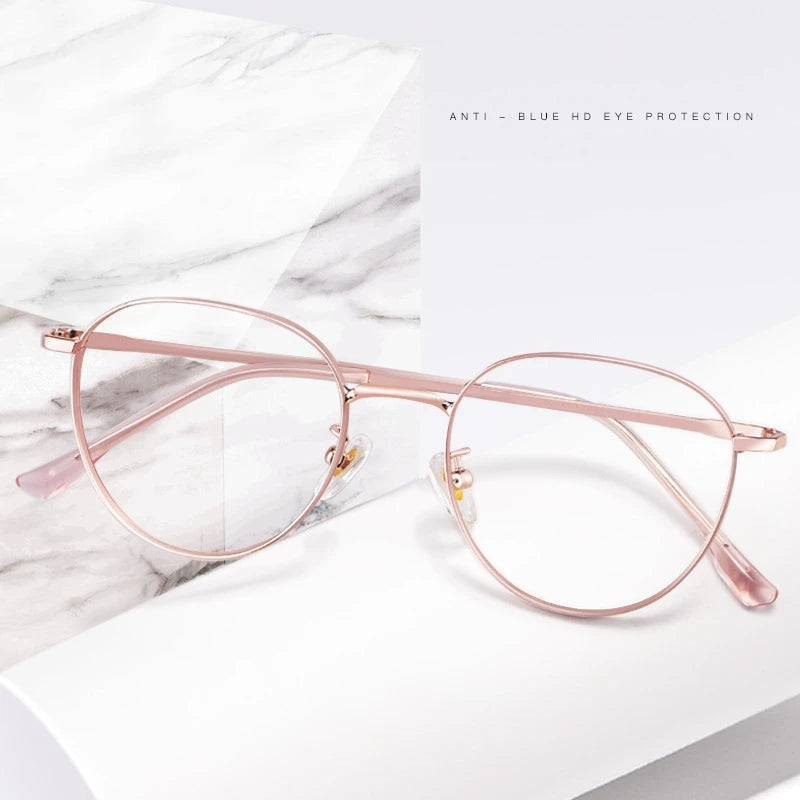 YIMARUILI New Titanium Alloy Wide-Rim Glasses Frame Men Round Retro Myopia Optical Prescription Eyeglasses Frame Women 80047
