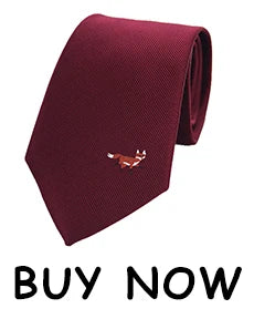 JEMYGINS Men Christmas Ties 9cm Silk Red  Good Quality Printed Necktie Christmas Tie clips sets Party Wedding For Festival Gift