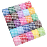 5 meters/lot Grosgrain Satin Ribbons for Wedding Christmas Party Decorations DIY Bow Craft Plaid Ribbons Card Gifts Wrap