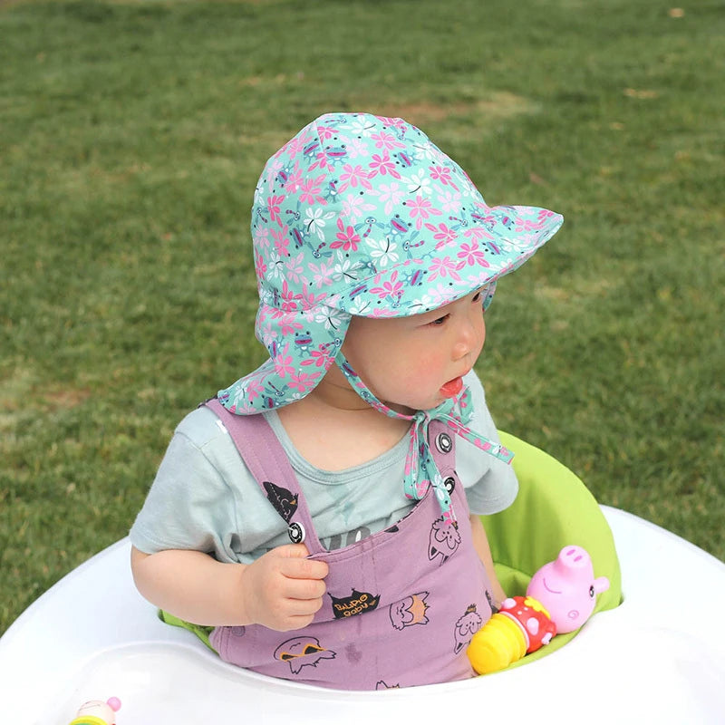 Summer Baby Sun Hat for Girls Boys Outdoor Travel Beach Quick-Dry Hats UV Protection Bucket Caps Adjustable Breathable Mesh Cap