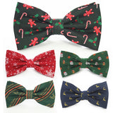 JEMYGINS Christmas Bow Ties for Mens Shirt  Snowflake Christmas Tree Pattern Men Silk Bow Tie  Christmas Party Gift