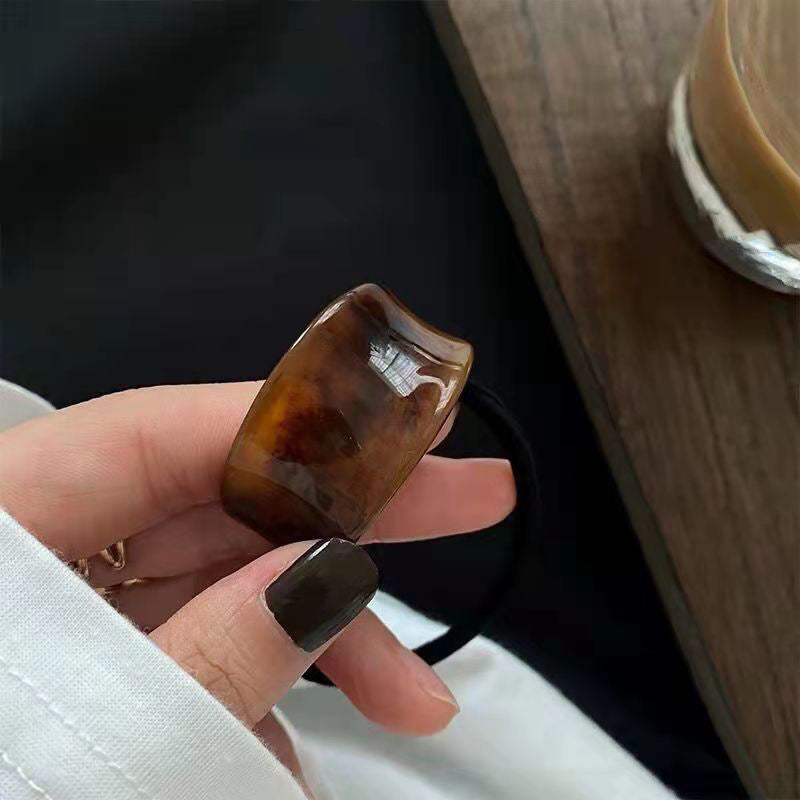 Fashion Elastic Hair Band Women Hair Ties Elegant Acetate Hair Rubber Band Hair Ties Girls Hair Accessories Elastic Hair Band