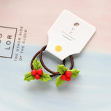 2pcs New Cute Cartoon Christmas Elk Elastic Hair Bands Rubber Hair Rope Tie Girls Hair Scrunchie Ponytail Holder Gum Accessories