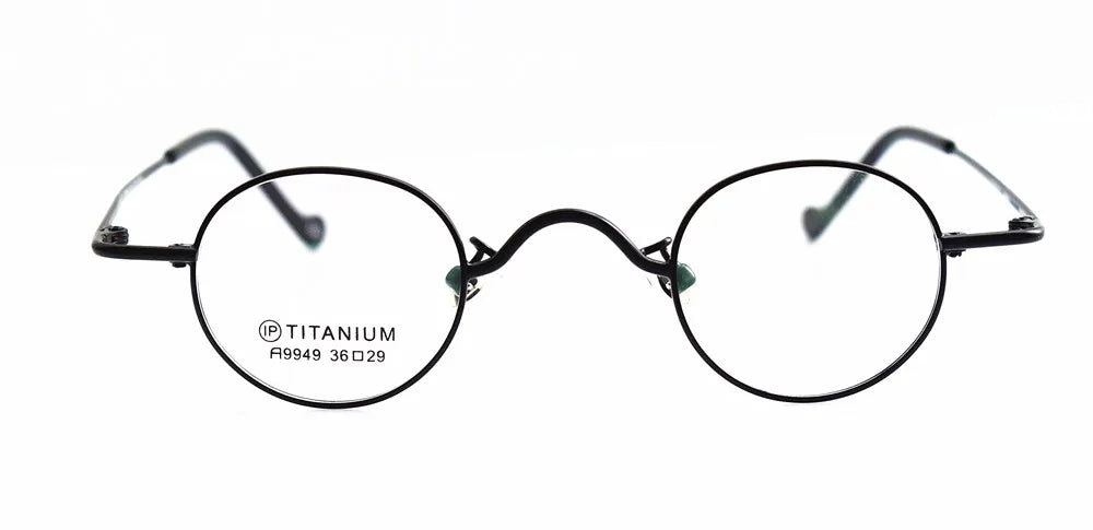 Titanium Glasses Super Small Oval Full Rim Eyeglass Frames Men Women Optical Prescription Lightweight Earwear