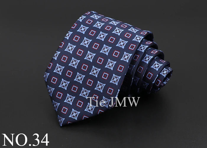 Classic Silk Men Tie Plaid Stripe Floral Ties Formal Wear Business Suit Jacquard Necktie Wedding Party Gift Daily Accessories